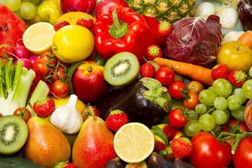 A rainbow of fruits and vegetables